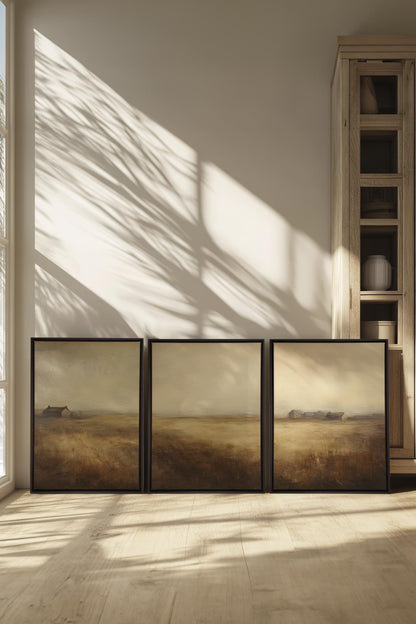 TRIO D'ANTAN (3 works on stretched canvas)
