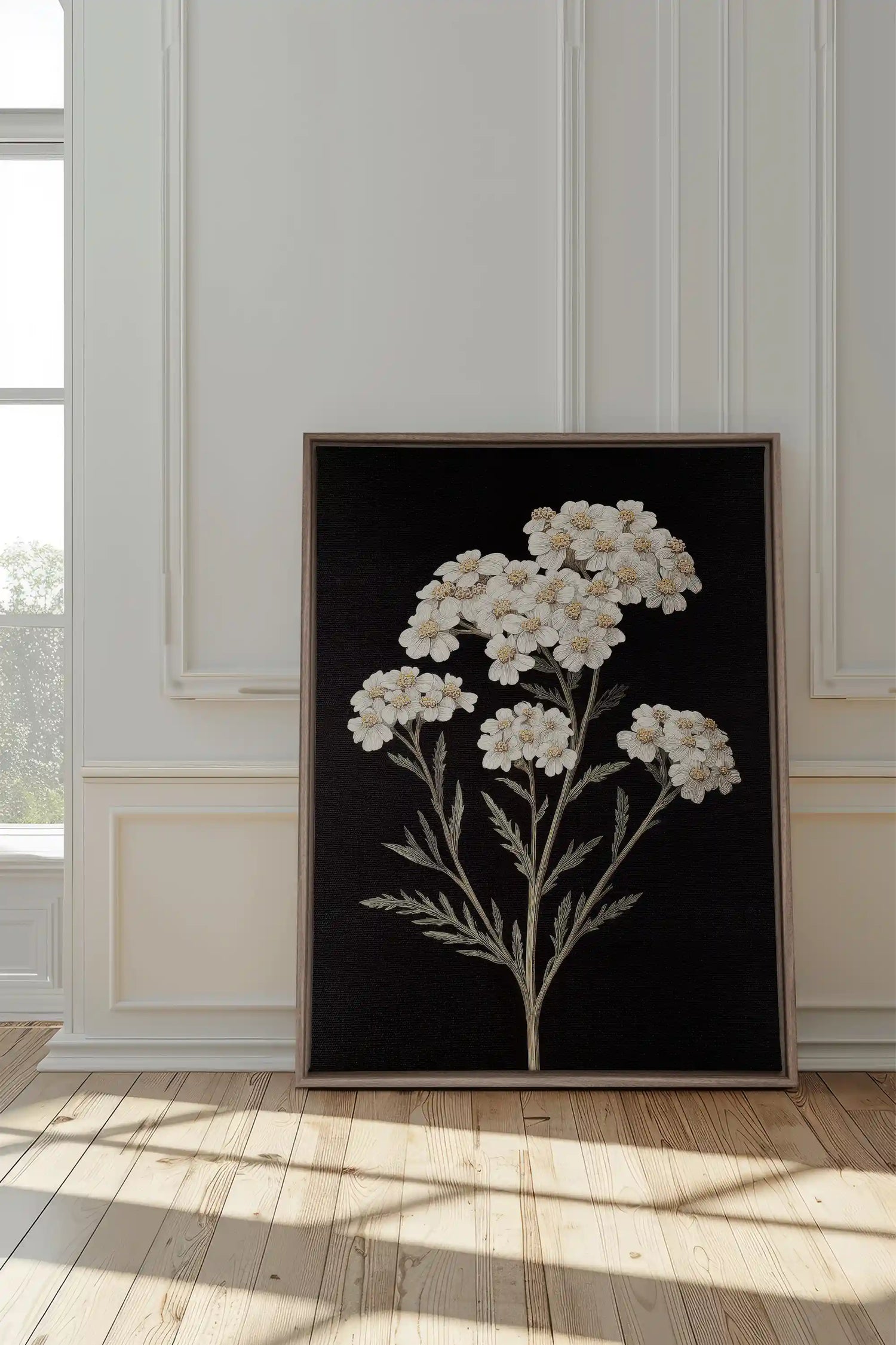 NATURAL GRACE, Oeuvre sur toile étirée, encadré Brun Chêne