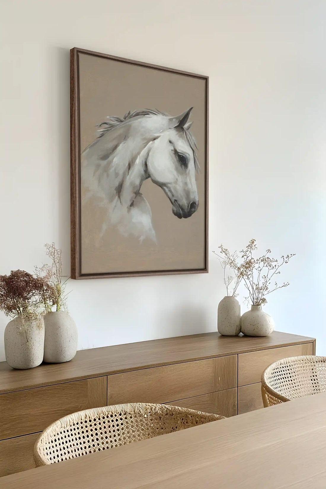 Cheval de Sable, Oeuvre sur toile étirée