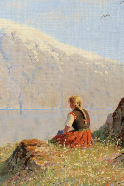 LA SOUFFLE DES CIMES, Oeuvre sur toile rigide, encadré Vintage Argent