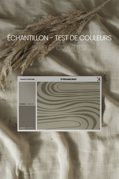 OLEKA CANVAS - STREAMLINES, Oeuvre sur toile étirée, encadré Brun Chêne