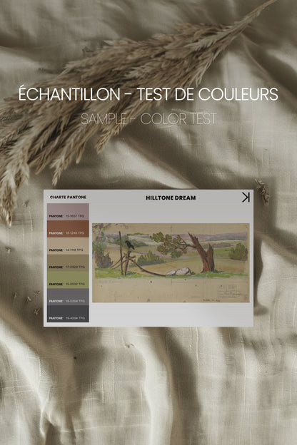 OLEKA CANVAS - HILLTONE DREAM, Oeuvre sur toile étirée, encadré Brun Noyer