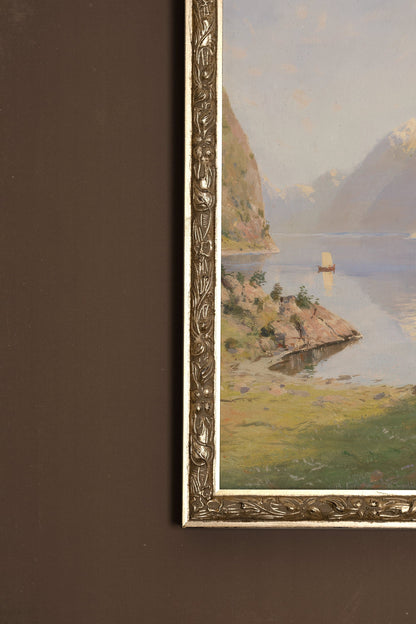 LA SOUFFLE DES CIMES, Oeuvre sur toile rigide, encadré Vintage Argent