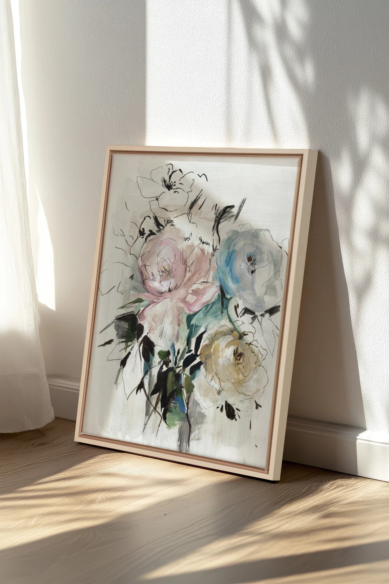 Fleurs en Éveil, Oeuvre sur toile étirée