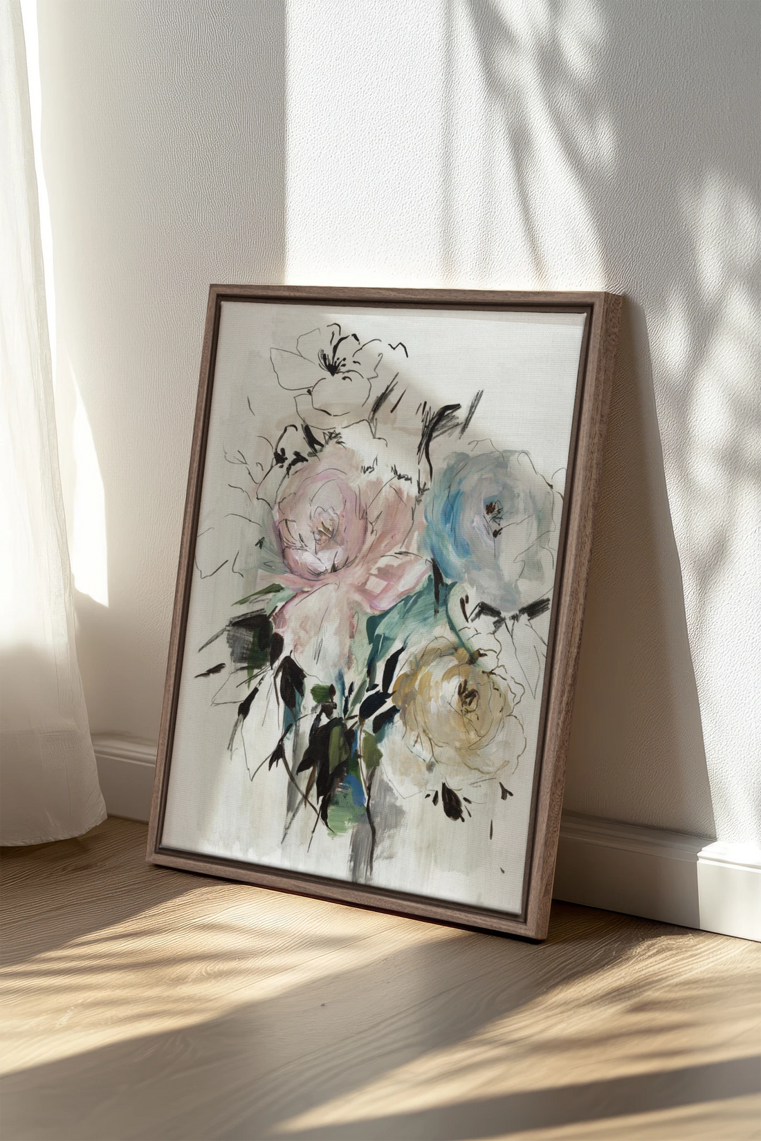 Fleurs en Éveil, Oeuvre sur toile étirée