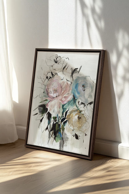 Fleurs en Éveil, Oeuvre sur toile étirée