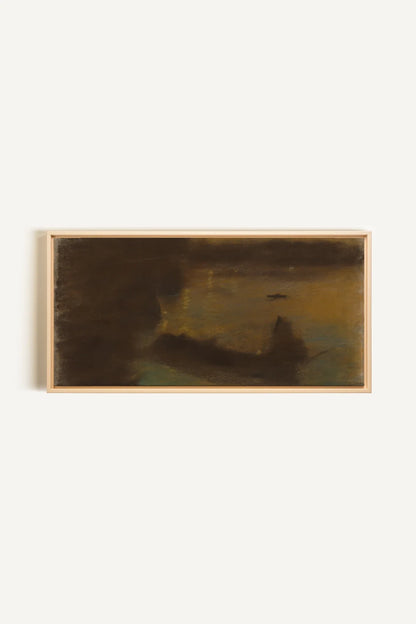 LUEUR DE CENDRE, Oeuvre sur toile étirée, encadré Naturel Clair