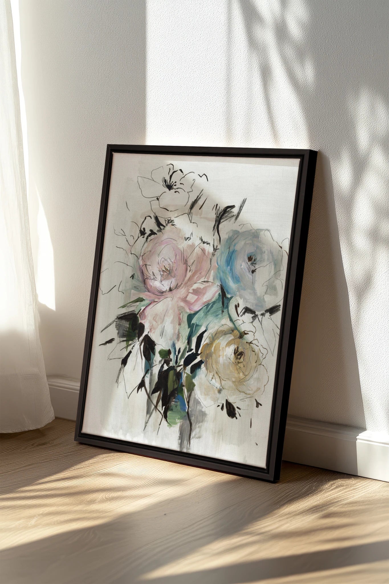 Fleurs en Éveil, Oeuvre sur toile étirée