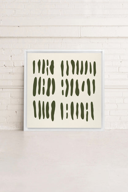 OLEKA CANVAS - FLOATING PATTERNS, Oeuvre sur toile étirée, encadré Blanc
