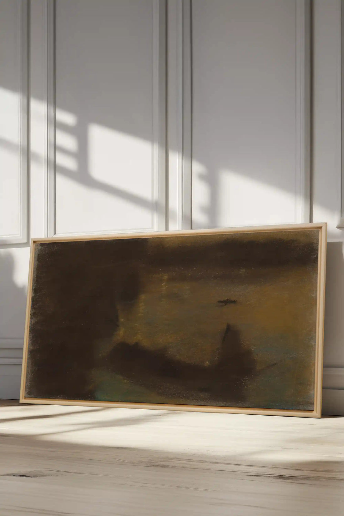 ASH GLOW, Artwork on stretched canvas, framed Natural Light