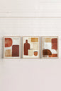 EARTHLY CRAFT TRIO (3 works on stretched canvas)