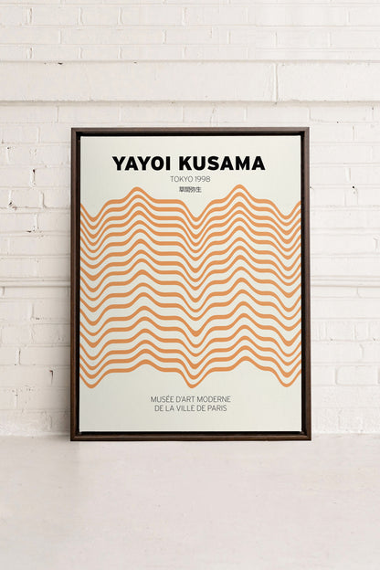 OLEKA CANVAS - YAYOI II, Oeuvre sur toile étirée, encadré Brun Noyer