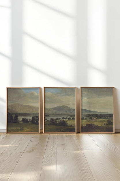 TRIO DES SAISONS DOUCES (3 works on stretched canvas)