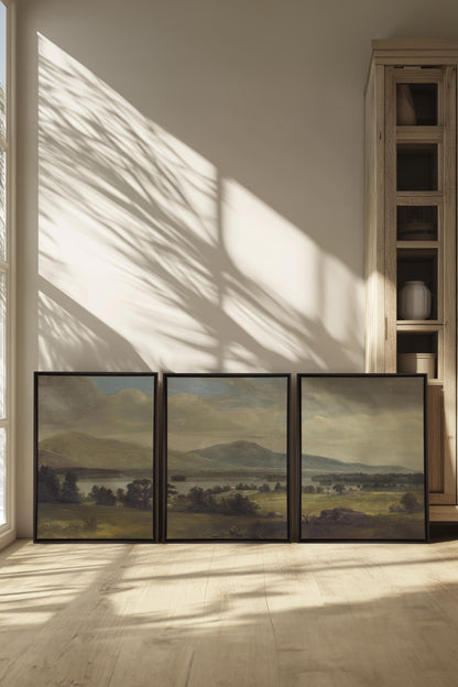 TRIO DES SAISONS DOUCES (3 works on stretched canvas)