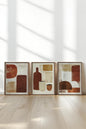 EARTHLY CRAFT TRIO (3 works on stretched canvas)