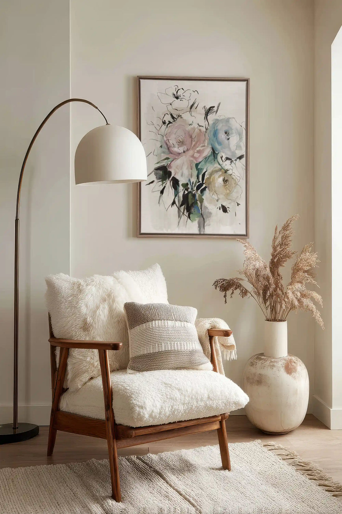 Fleurs en Éveil, Oeuvre sur toile étirée