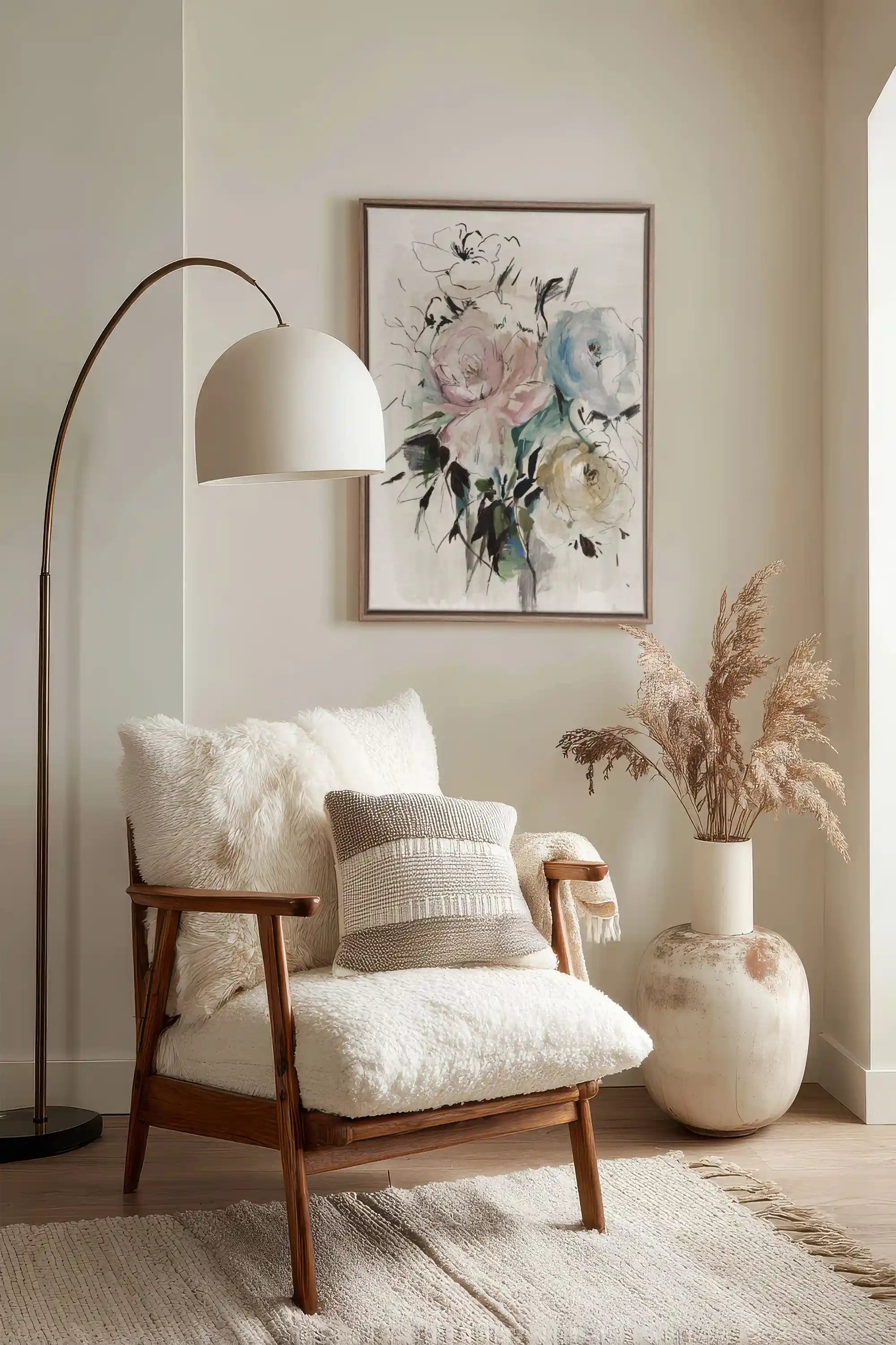 Fleurs en Éveil, Oeuvre sur toile étirée