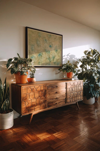 MOUSSE FLORALE, Oeuvre sur toile étirée, encadré Noir