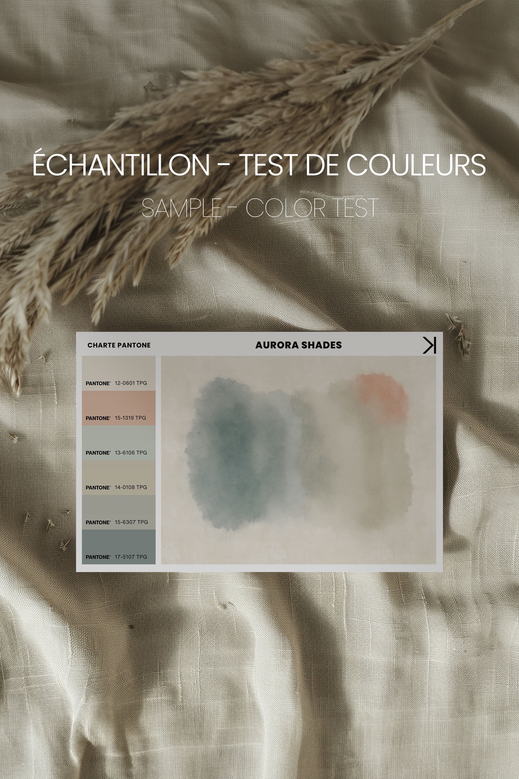 OLEKA CANVAS - AURORA SHADES, Oeuvre sur toile étirée, encadré Brun Chêne