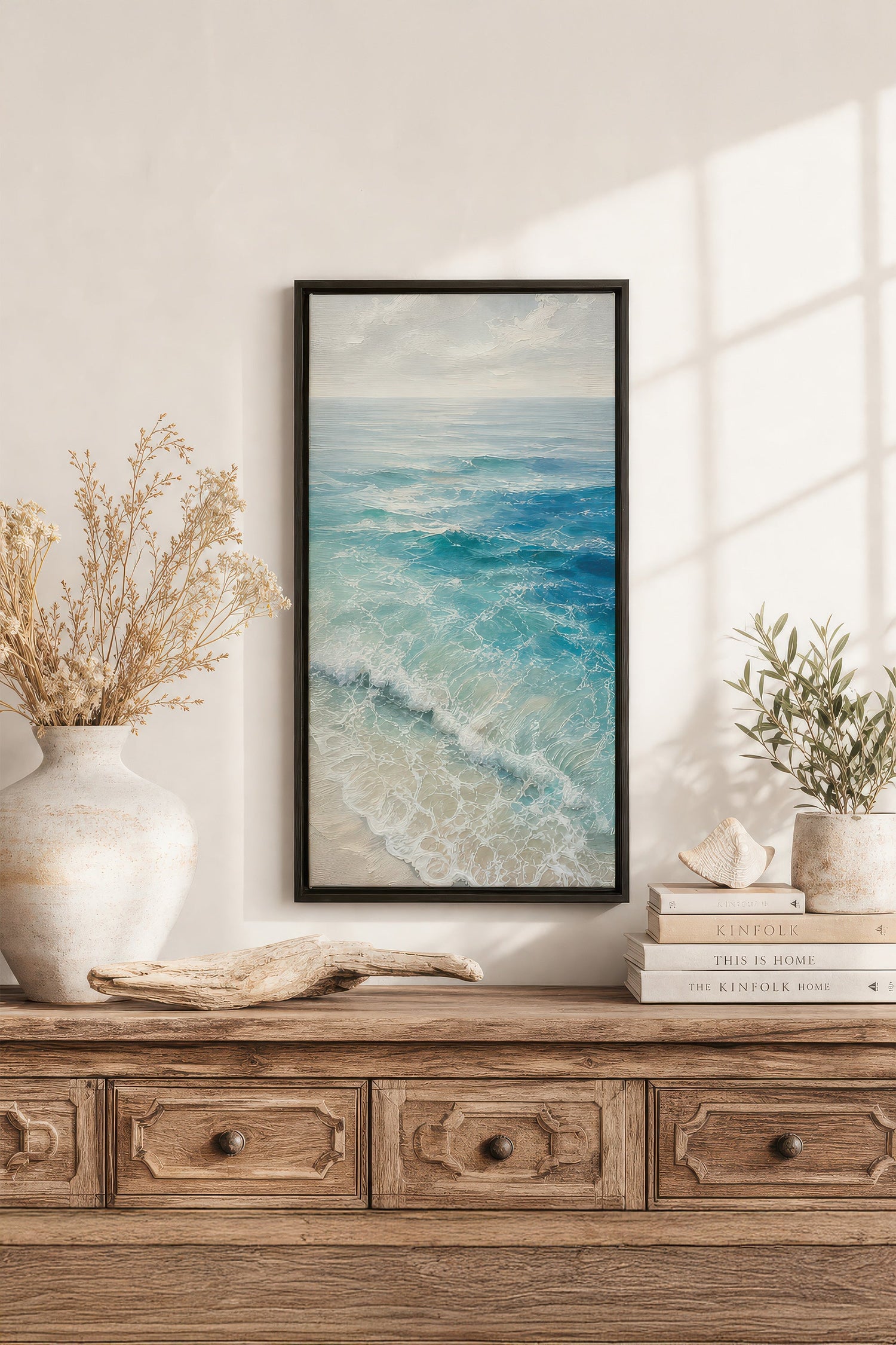 SALTWATER DREAM, Oeuvre sur toile étirée, encadré Noir