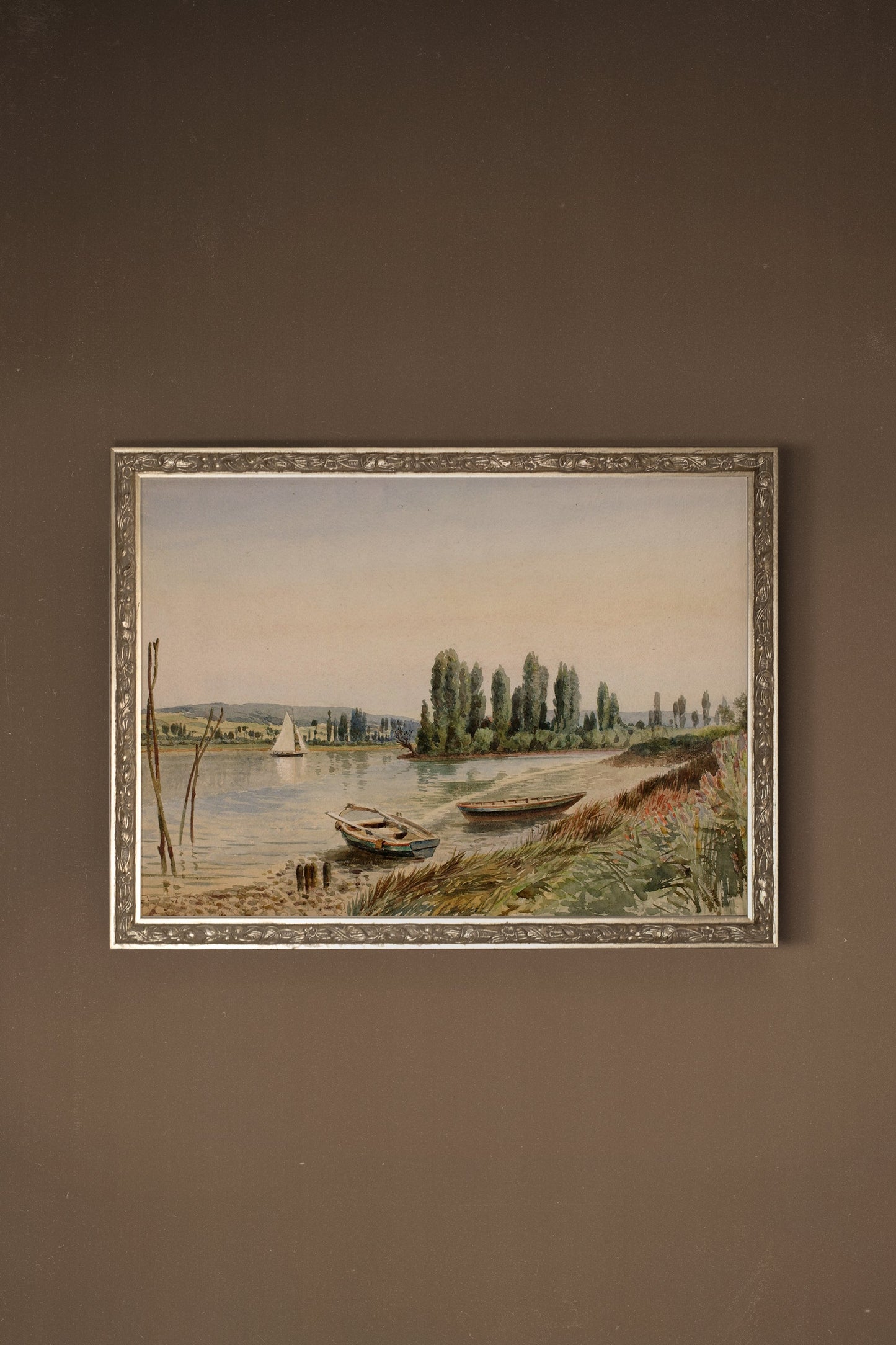 PEACEFUL SHORES, VINTAGE SILVER FRAME