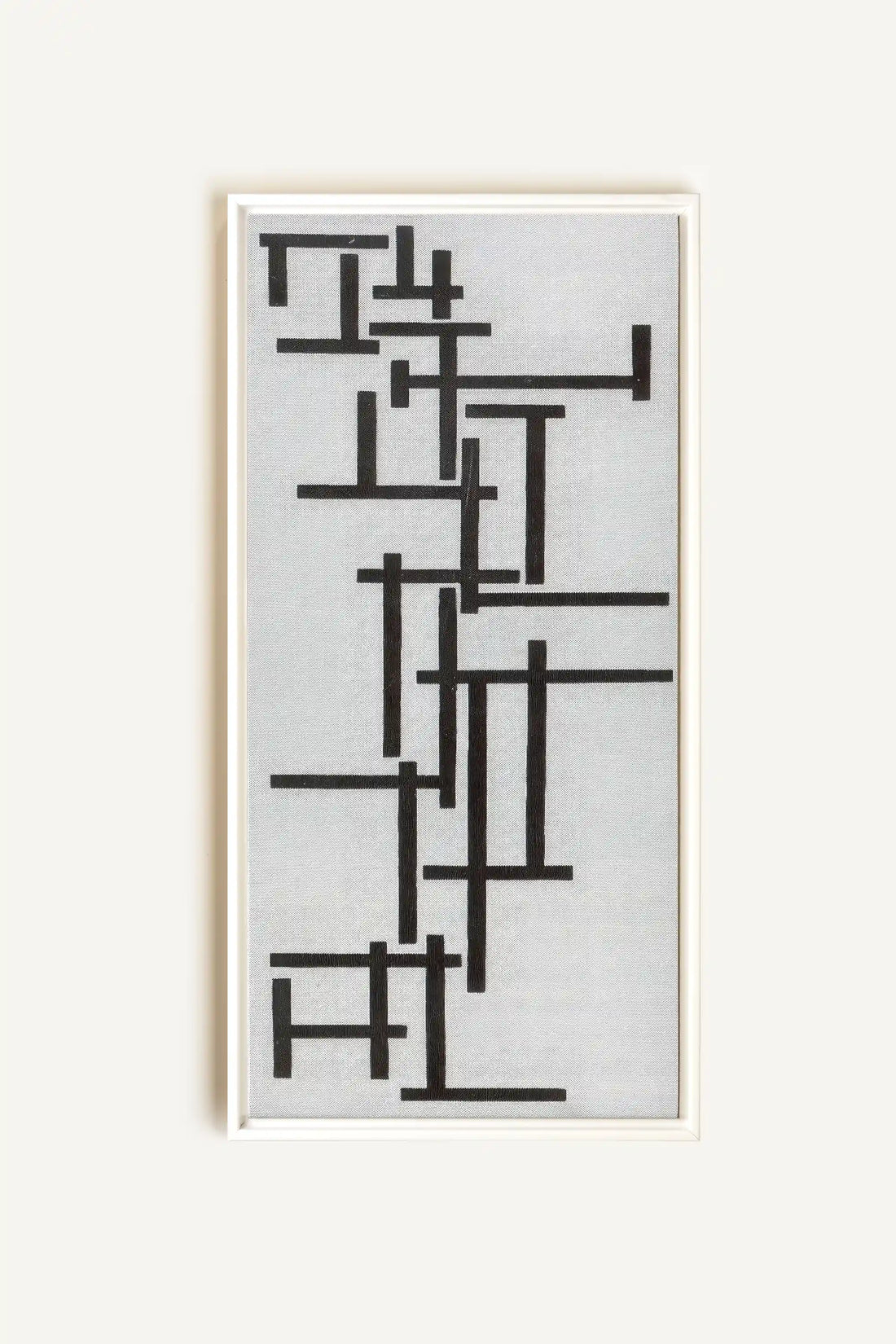 NOIR CONSCIENT, Oeuvre sur toile étirée, encadré Blanc