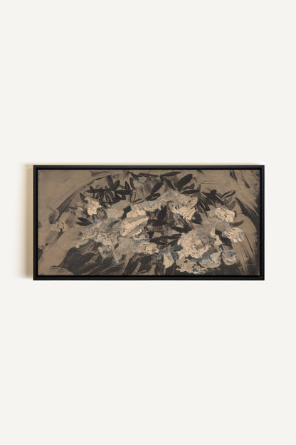 DARK BLOOM, Oeuvre sur toile étirée, encadré Noir