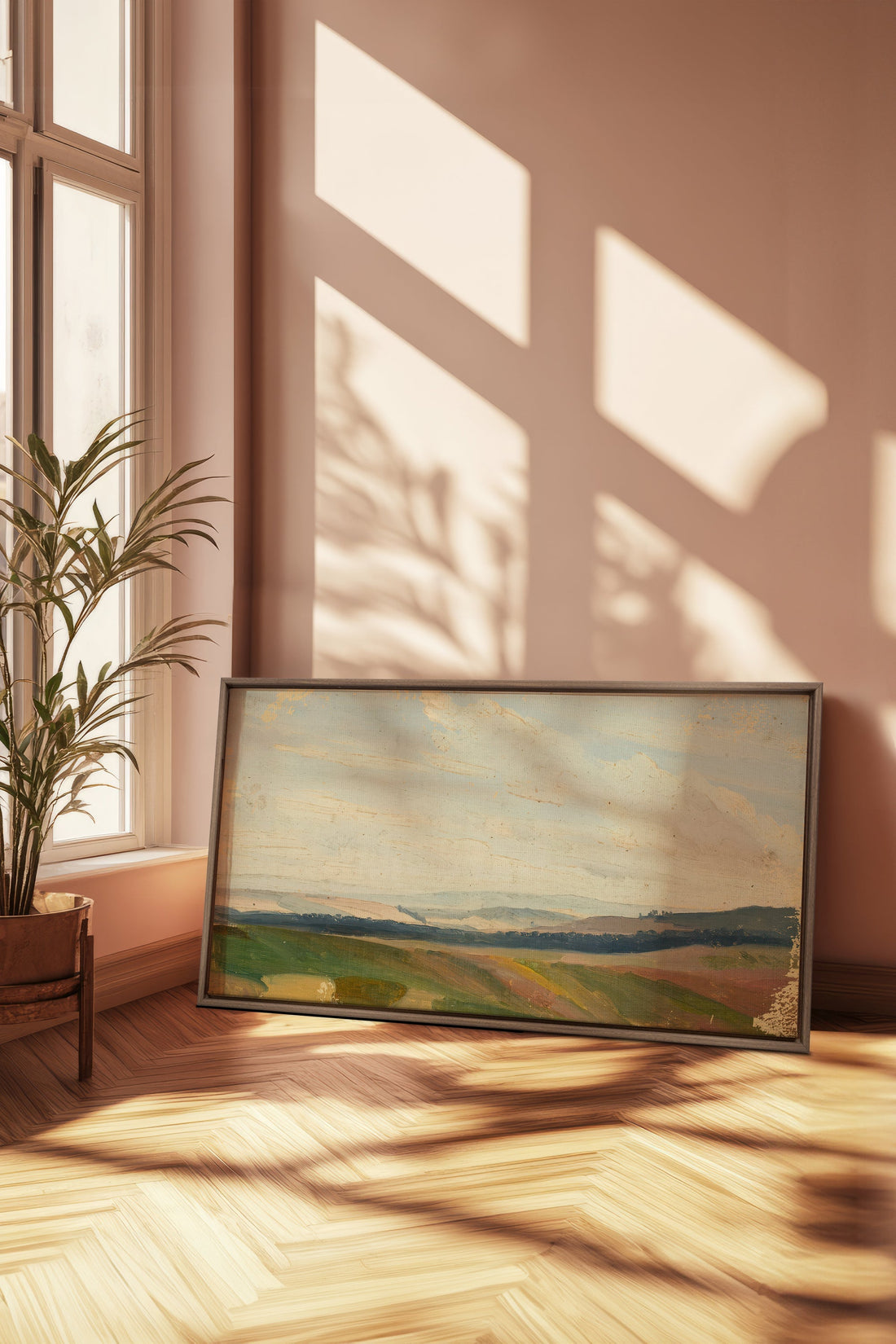 OLEKA CANVAS - DREAMLIGHT, Oeuvre sur toile étirée, encadré Brun Chêne