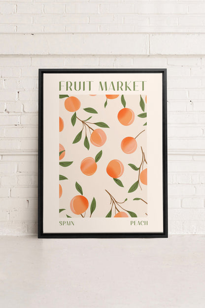 OLEKA CANVAS - PEACH, Oeuvre sur toile étirée, encadré Noir