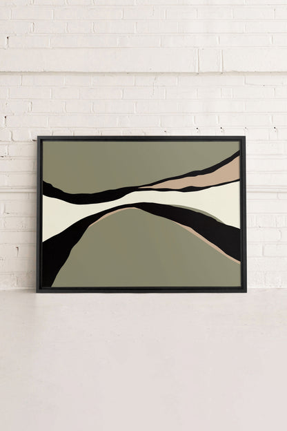 OLEKA CANVAS - CAMO MODERNE, Oeuvre sur toile étirée, encadré Noir