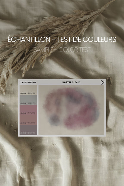 OLEKA CANVAS - PASTEL CLOUD, Oeuvre sur toile étirée, encadré Blanc