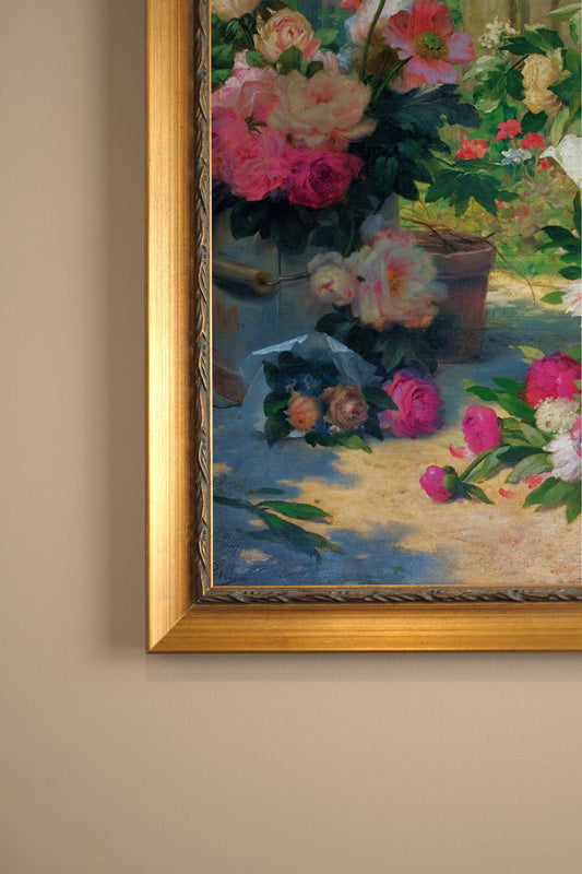 SUMMER GARDEN, VINTAGE GOLD FRAME
