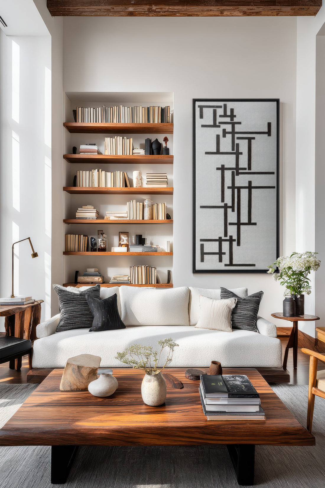 NOIR CONSCIENT, Oeuvre sur toile étirée, encadré Noir