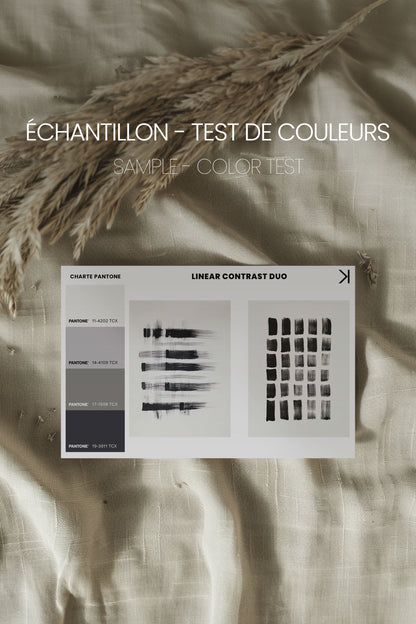 OLEKA CANVAS - LINEAR CONTRAST DUO, 2 Oeuvres sur toile étirée, encadré Naturel Clair