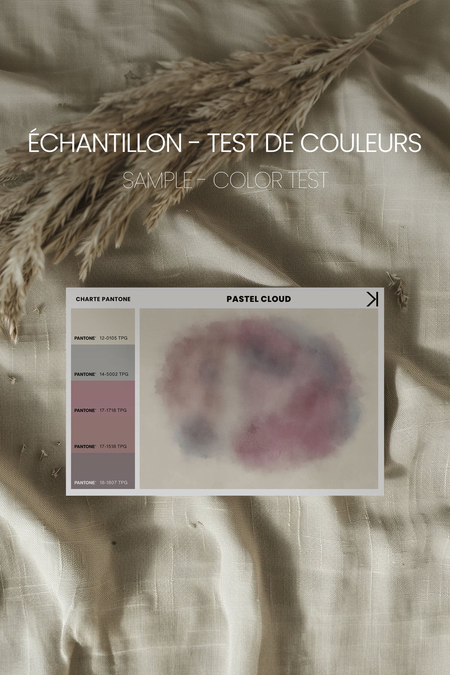 OLEKA CANVAS - PASTEL CLOUD, Oeuvre sur toile étirée, encadré Noir