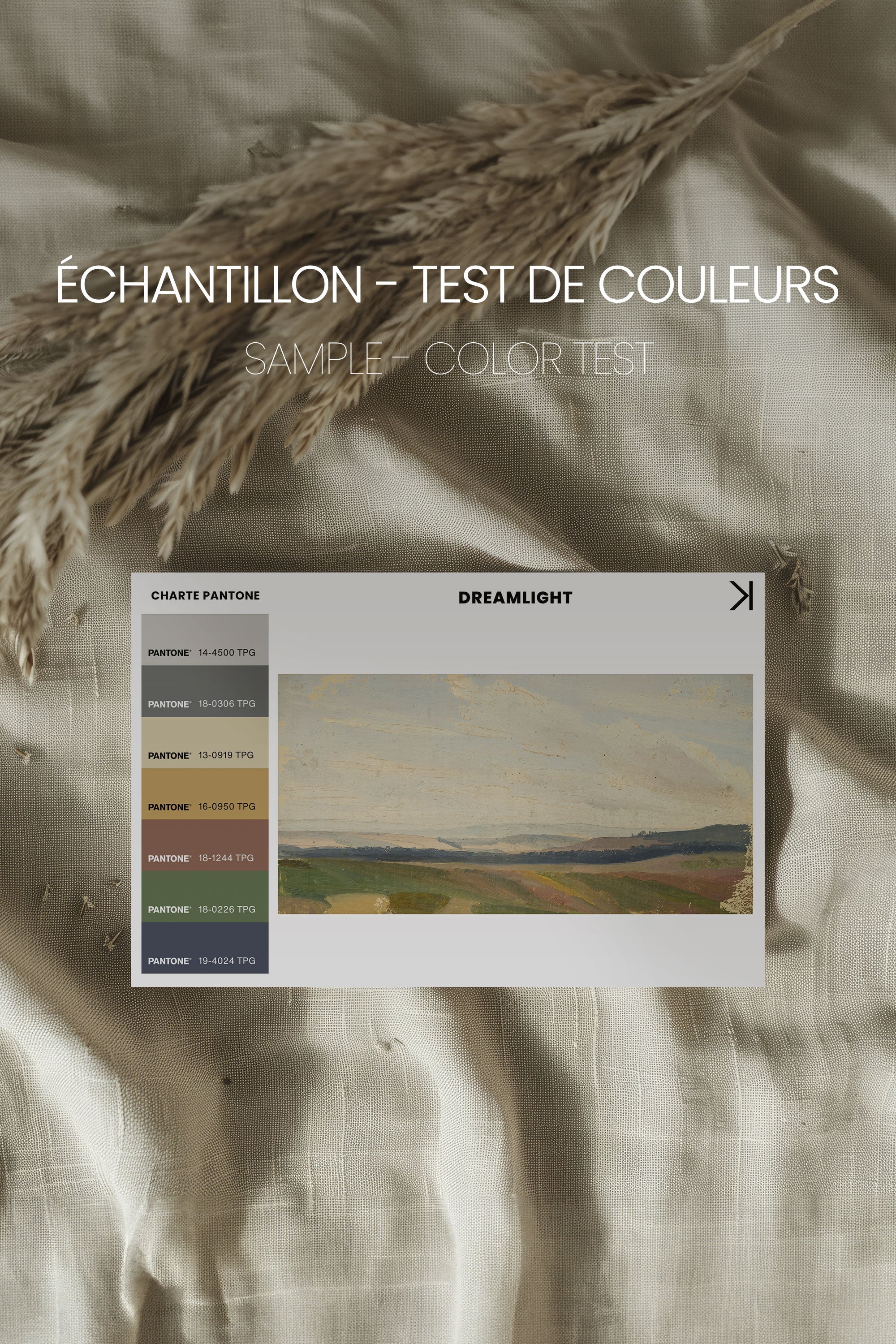 OLEKA CANVAS - DREAMLIGHT, Oeuvre sur toile étirée, encadré Brun Chêne