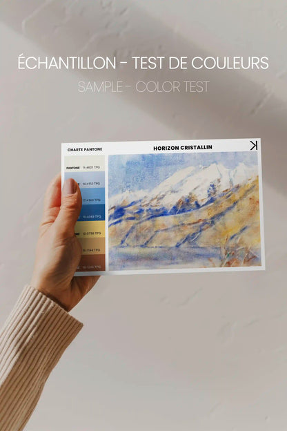 HORIZON CRISTALLIN, Oeuvre sur toile étirée, encadré Noir