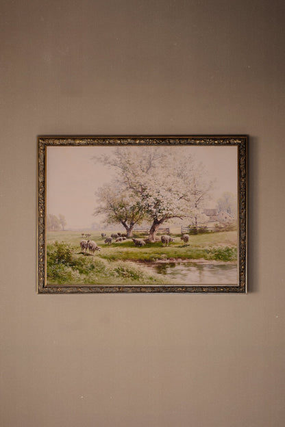 FIELDS IN BLOOM, VINTAGE BRONZE FRAME