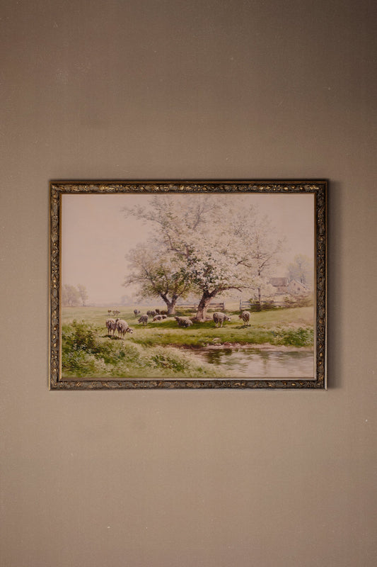 FIELDS IN BLOOM, VINTAGE BRONZE FRAME