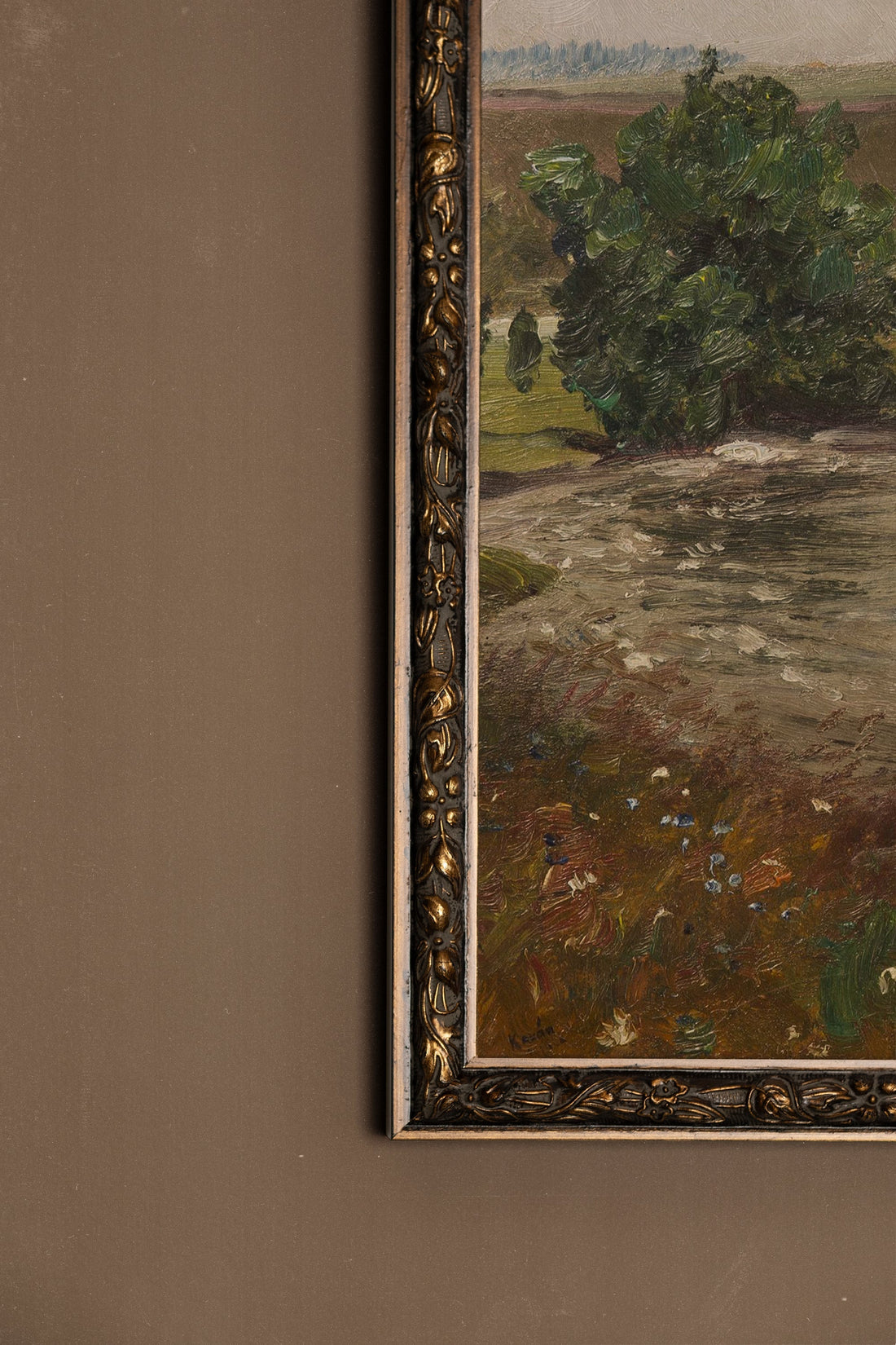 DOUCEUR DE PRINTEMPS, Oeuvre sur toile rigide, encadré Vintage Bronze
