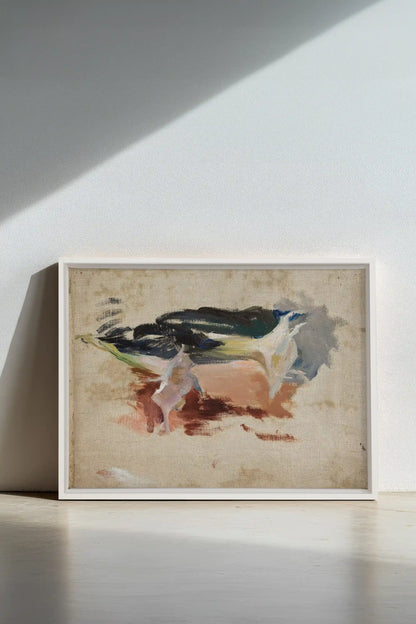 ORGANIC TRACE II, Oeuvre sur toile étirée, encadré Blanc