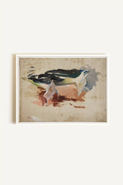 ORGANIC TRACE II, Oeuvre sur toile étirée, encadré Blanc
