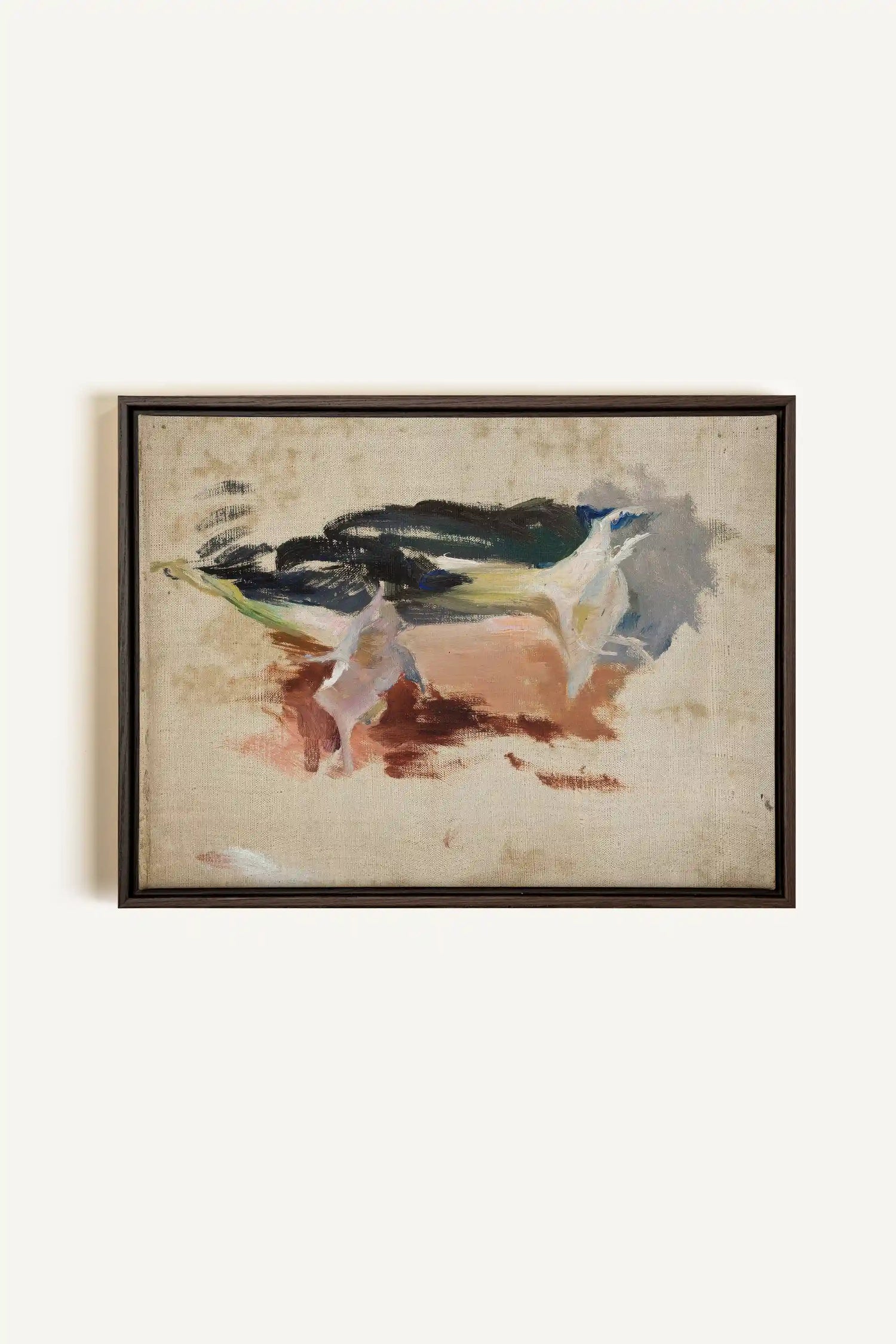 ORGANIC TRACE II, Work on stretched canvas, framed Walnut Brown