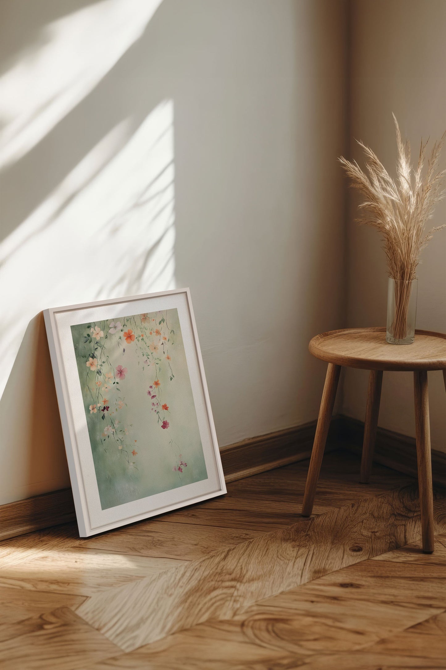 FLORAL CASCADE, Oeuvre sur toile étirée