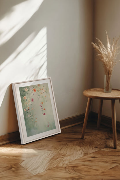 FLORAL CASCADE, Oeuvre sur toile étirée