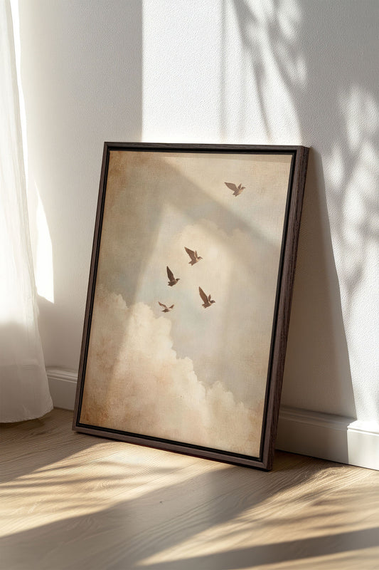 VOLÉE DE SOUVENIRS, Oeuvre sur toile étirée