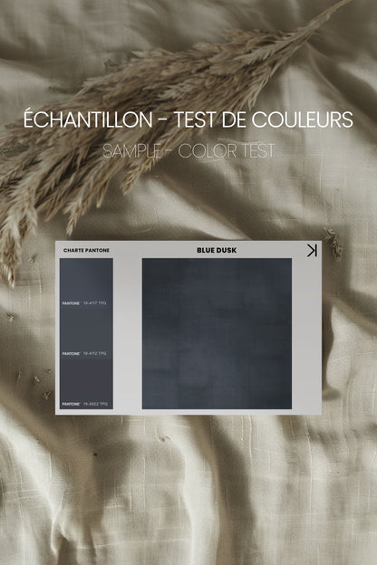 OLEKA CANVAS - BLUE DUSK, Oeuvre sur toile étirée, encadré Naturel Clair