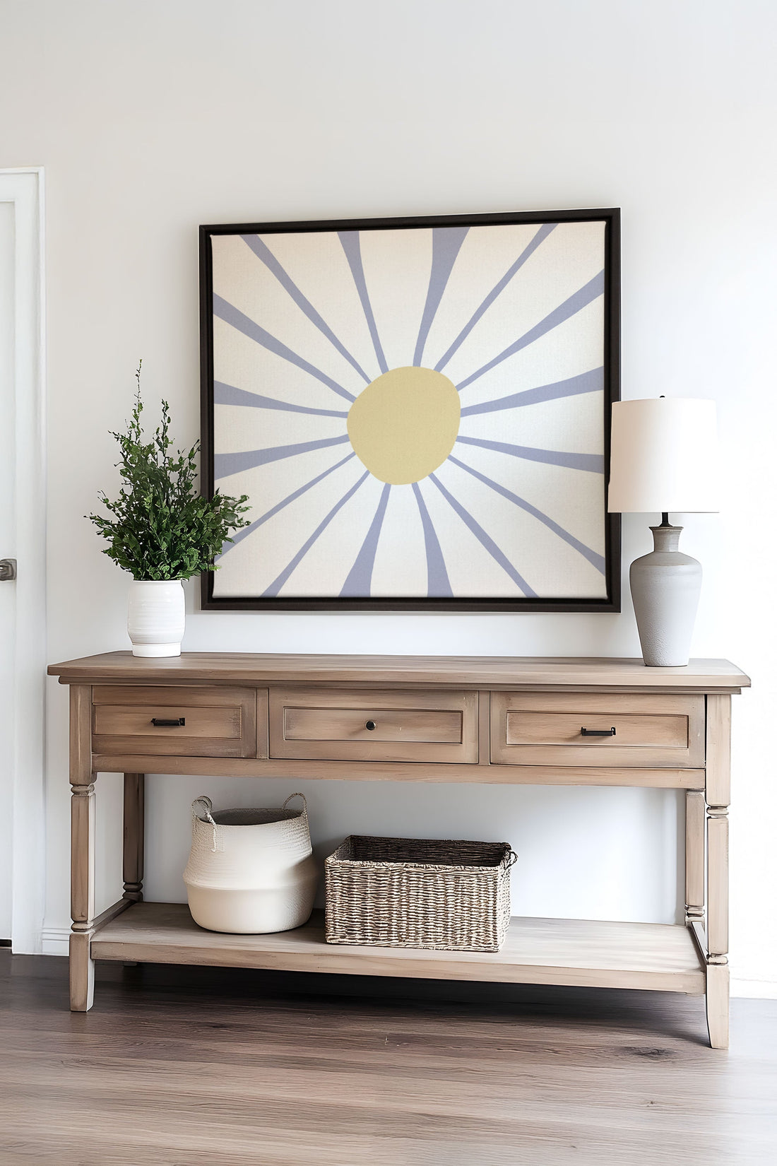OLEKA CANVAS - DAISY DREAM, Oeuvre sur toile étirée, encadré Noir