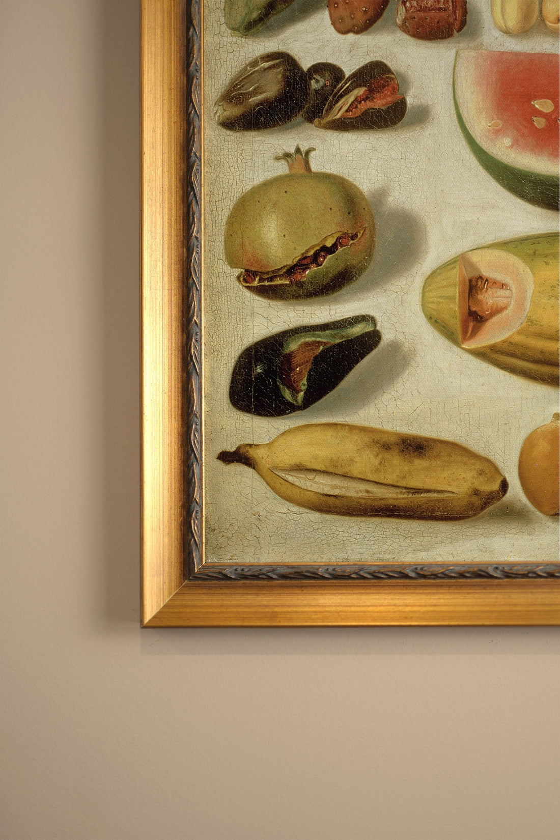 RÉCOLTE DORÉE, Artwork on rigid canvas, framed in Vintage Gold