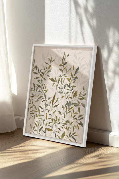 Jardin de Sauge, Oeuvre sur toile étirée